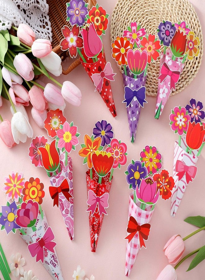 Glenmal 32 Sets Mother Day Flower Bouquet Craft Kit, Make Your Own Bunch of DIY Mother Day Flowers Craft Bouquet for Fun Activities Holiday Appreciation Teacher Thankful Gift - Image 2